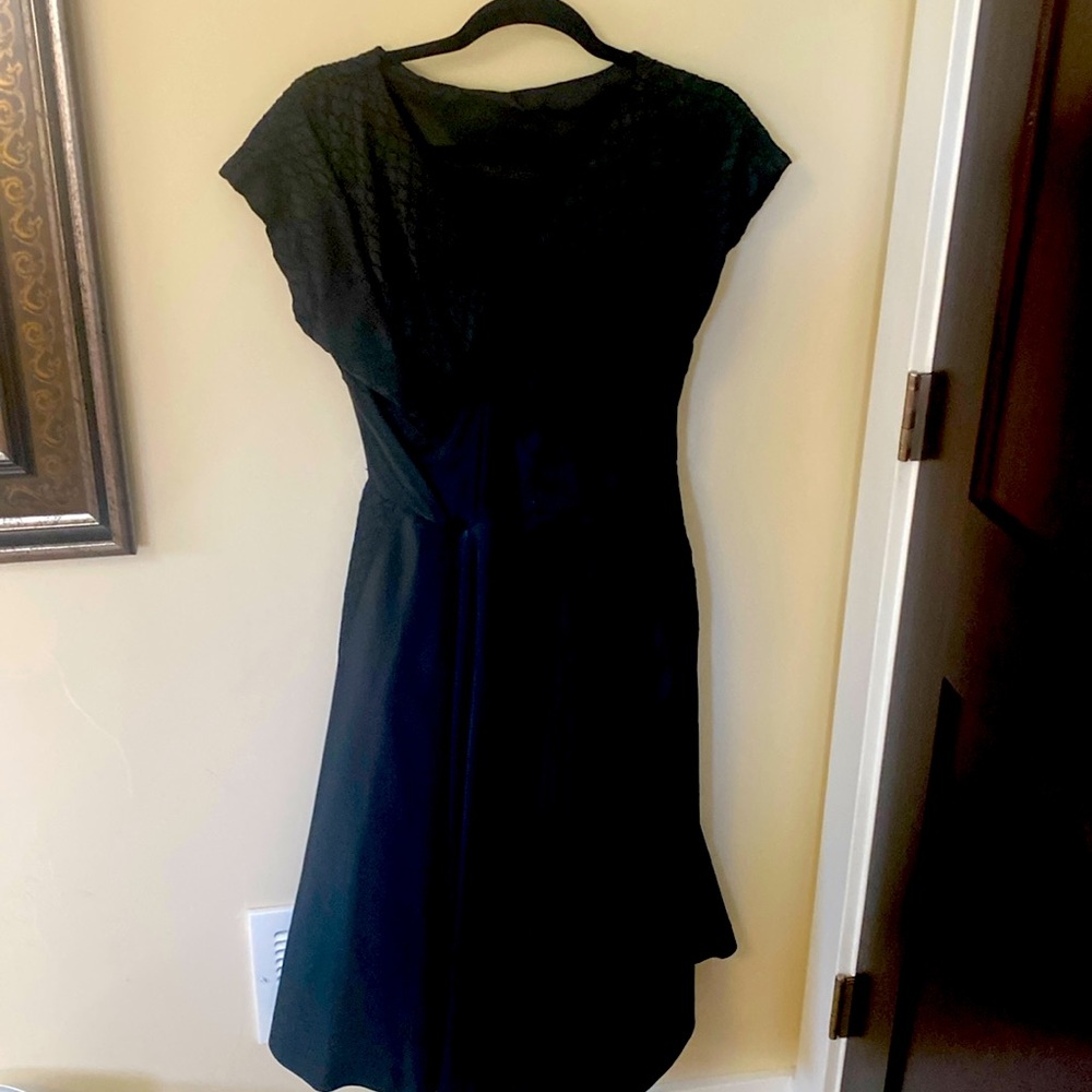 Vintage black party dress. 1950s.